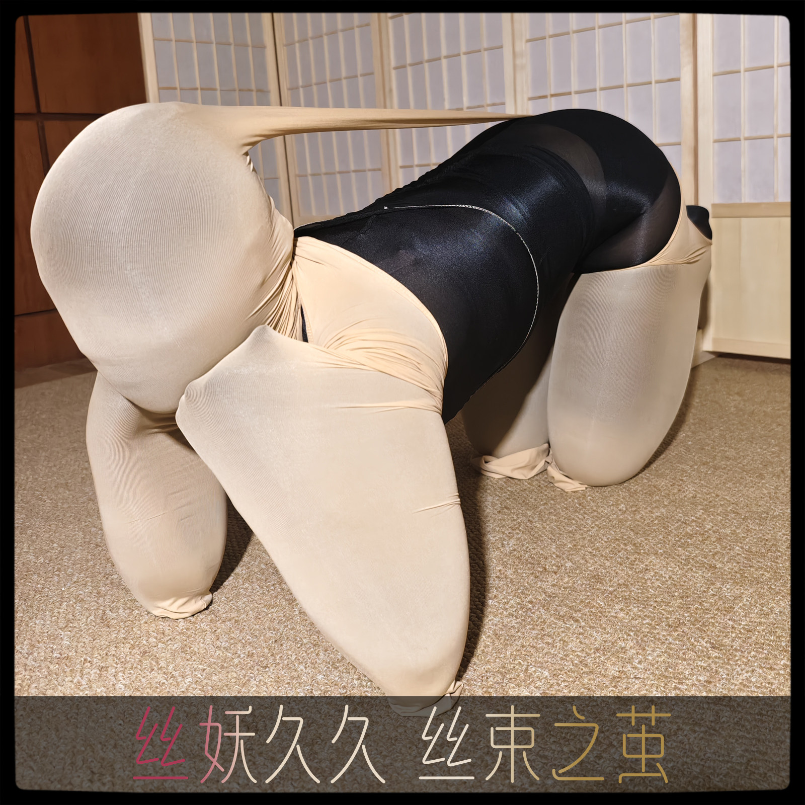 「丝妖久久」单手丝袜束套K9狗狗全包木乃伊束缚袜紧身衣男女情侣