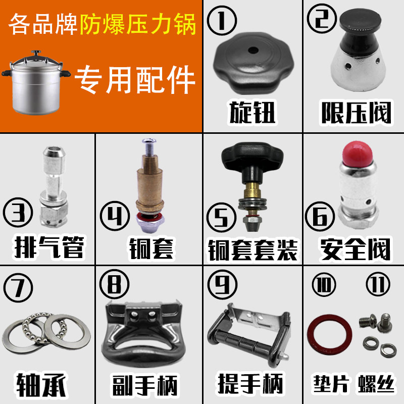 防爆高压锅配件锅盖三角牌松紧扭图片