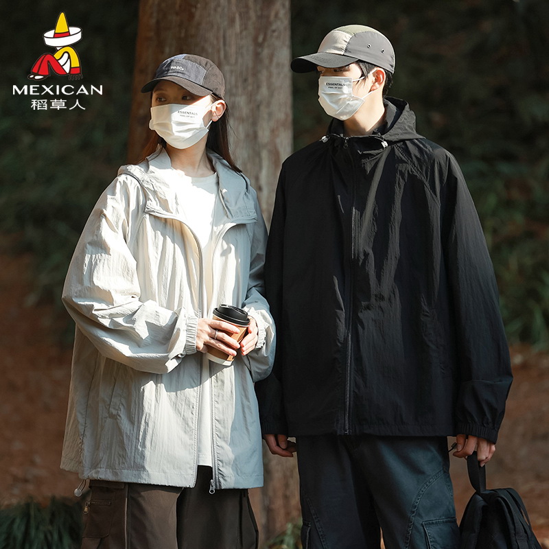 稻草人夏户外冰丝山系防晒衣男款夏季情侣防晒服女士防紫外线透气