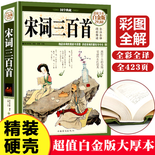 宋词三百首（彩图精装）宋词选全宋词原文译文注释全解成人版初高中小学生课外阅读