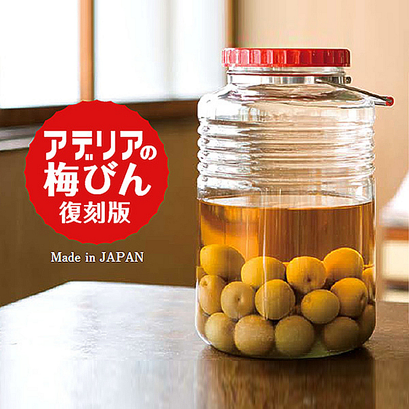 日本进口玻璃瓶青梅酒水果密封罐
