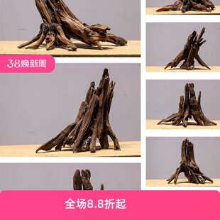 树桩沉木生命之树造景水族造景组合沉木树林枯木鱼缸造景木小缸树