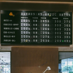 机场咖啡店翻页矩阵屏复古工业风商业空间设计机械动态艺术装置