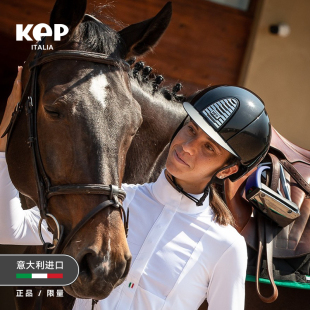 KEP马术头盔意大利进口黑色骑士头盔骑马头盔 401 骑马头盔