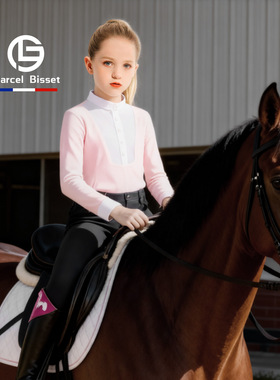 Marcel Bisset 春季儿童长袖T恤 马术上衣T恤 儿童马术比赛服 574