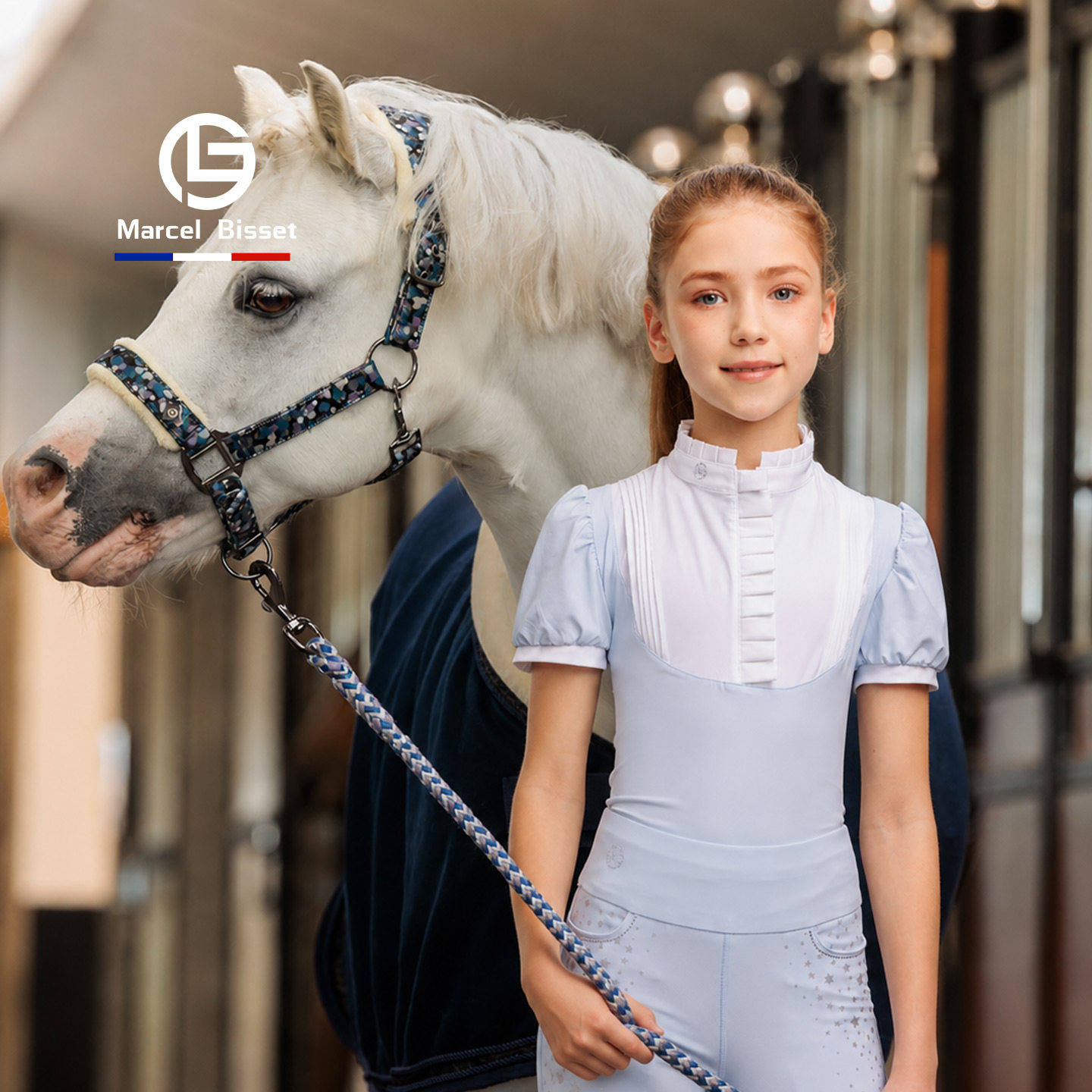 Marcel Bisset 女童马术T恤 骑马马术短袖上衣 儿童骑士服633/634