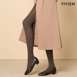 舒适打底连裤 袜 直邮VIVIEN春夏多色棉质竹节棉纹条紧身裤 韩国代购