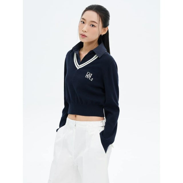 韩国代购8SECONDS学院风针织衫