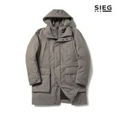 直邮正品 SIEG三折清仓中长可拆卸连帽双层领鹅绒羽绒服 韩国代购