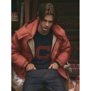 韩国代购直邮WHOAU正品折扣2023男女通用保暖连帽可拆卸短羽绒服