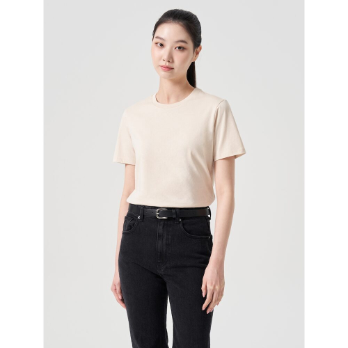 韩国代购直邮8SECONDS8秒正品2024夏百搭纯色舒适基础打底短袖T恤