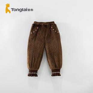 冬季 子灯芯绒裤 加厚儿童休闲裤 保暖外穿裤 小童长裤 童泰女童夹棉裤