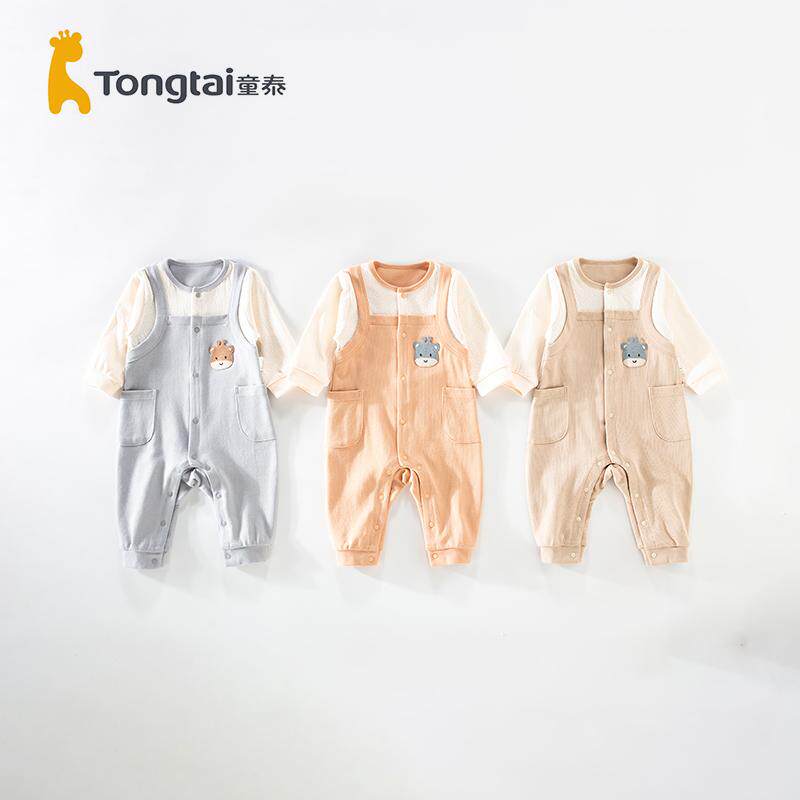童泰婴儿连体衣春秋季爬服全棉