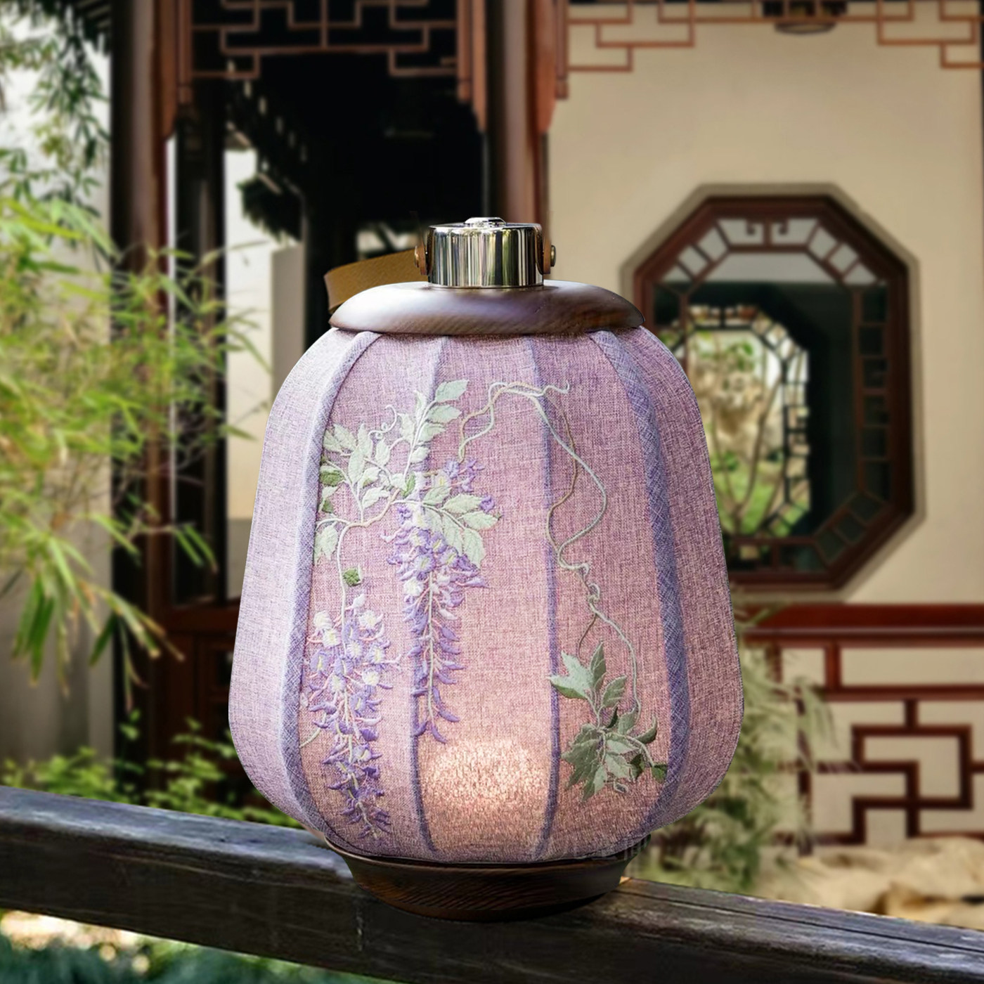 【紫藤】新中式法式复古刺绣布艺书法台灯高级卧室氛围灯新婚礼物,家装灯饰光源,装饰台灯,淘宝优惠券,粉丝福利购,淘宝优惠卷