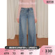 直筒设计感长裤 复古高腰显瘦镰刀牛仔裤 BABY2026年春新款 BANANA