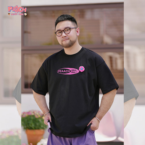 PEAACH日系复古宽松纯棉短袖T恤