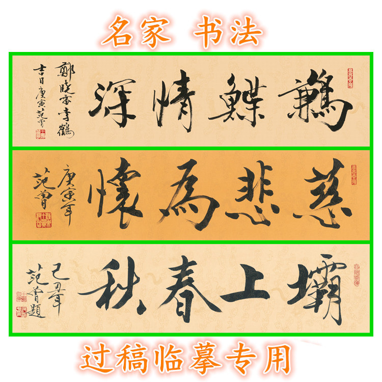 3FZ200慈悲为怀鹣鲽情深坝上春秋——范曾中国书法白描底稿