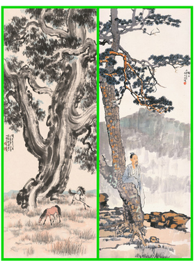 徐悲鸿高仕图骏马写意画白描底稿
