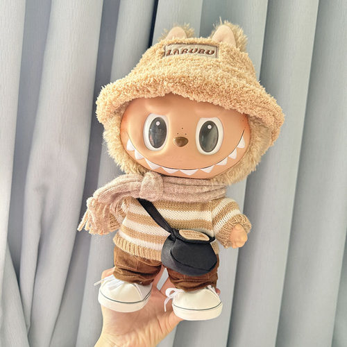 着替搪胶拉布布条纹毛绒娃娃衣服
