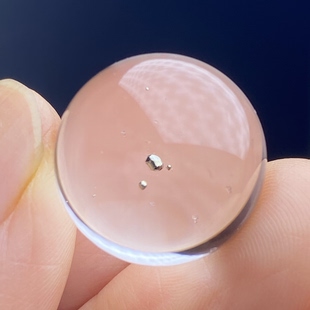 天然水晶黄铜矿吊坠裸石圆珠DIY水晶单珠饰品项链17mm一物一图