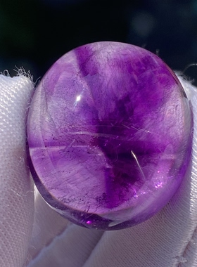 天然水晶紫晶发吊坠裸石男女款紫发项链饰品挂坠一物一图