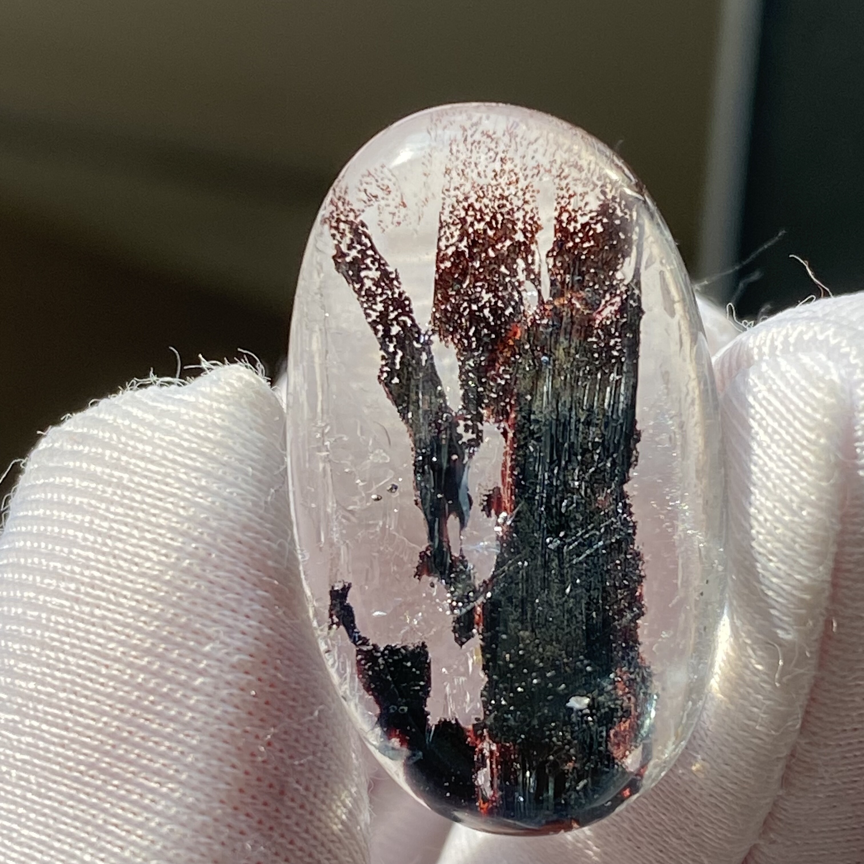 天然水晶胶花吊坠裸石蛋面DIY水晶饰品项链挂坠一物一图