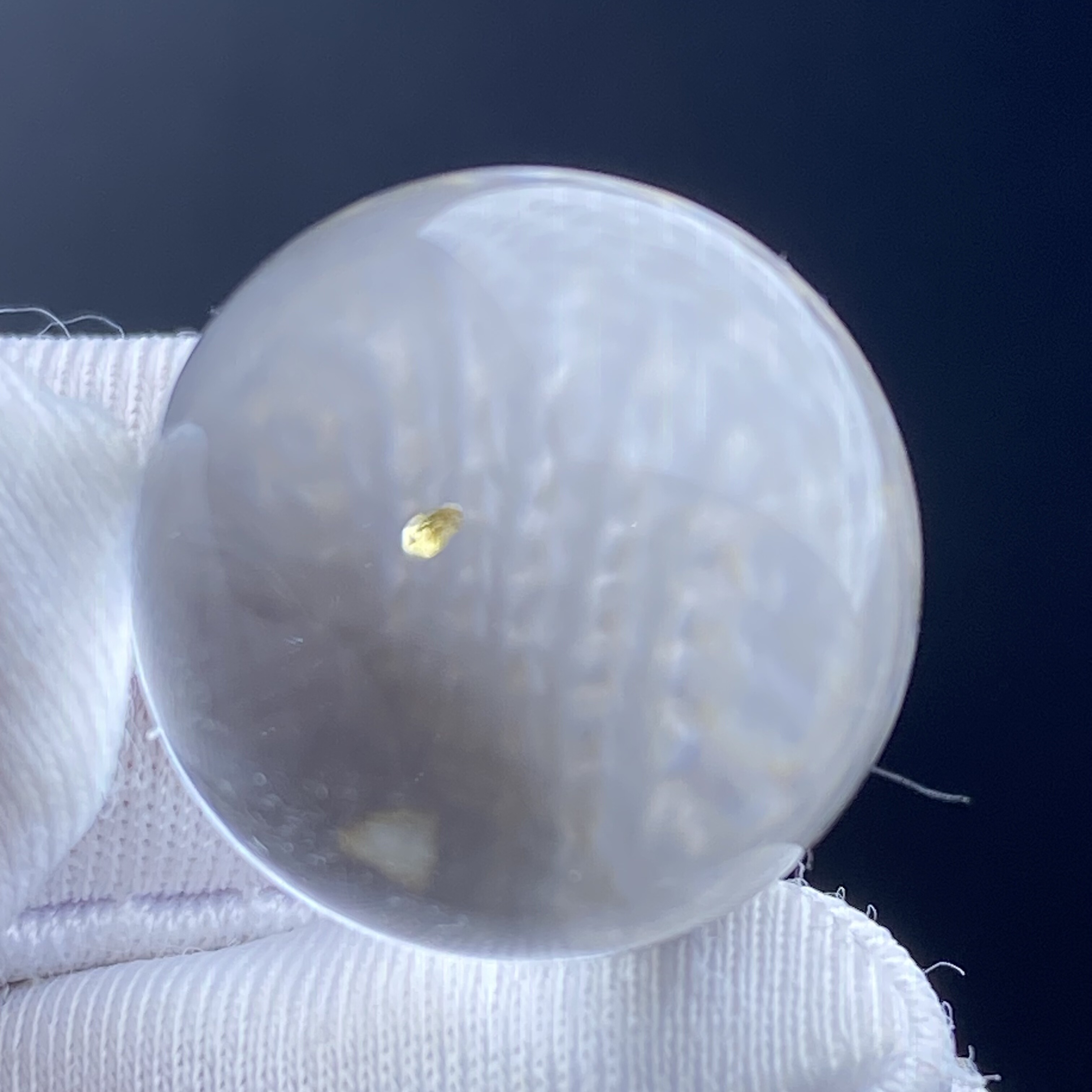 天然水晶包裹体黄色矿石吊坠圆珠DIY水晶单珠饰品项链17mm