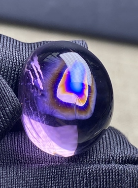天然紫水晶彩虹吊坠裸石蛋面DIY紫晶饰品项链可做戒指一物一图