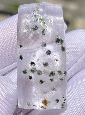 天然水晶海胆发吊坠裸石男女款海胆花饰品项链挂坠 一物一图