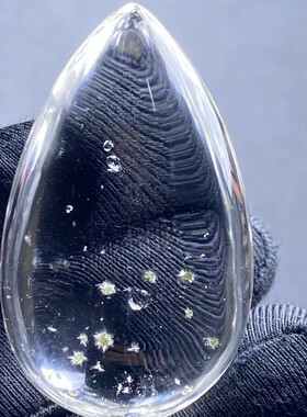 天然水晶包裹体绿矿花吊坠男女款矿石饰品项链 一物一图