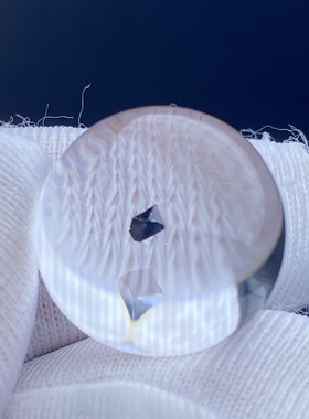 天然水晶包裹体矿石吊坠裸石蛋面DIY水晶矿石饰品项链一物一图