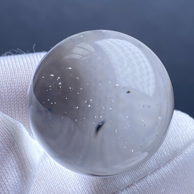 天然水晶黄铜矿吊坠圆珠DIY铜矿单珠饰品项链20.5mm一物一图
