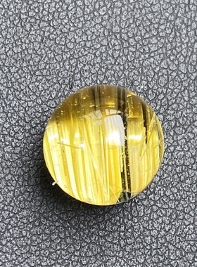 天然水晶钛晶吊坠圆珠DIY发晶单珠饰品项链12mm 一物一图