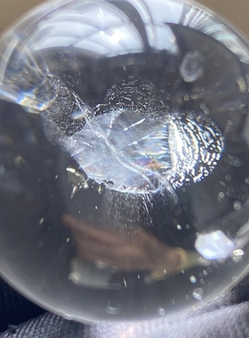 天然水晶包裹体彩色矿石吊坠圆珠DIY矿石单珠饰品项链22mm