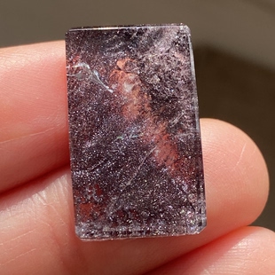 天然水晶星光金沙紫幽灵吊坠男女款 水晶项链挂坠一物一图