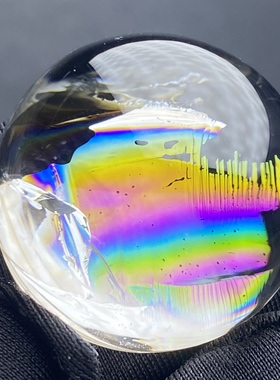 天然白水晶彩虹吊坠男女款七彩水晶项链饰品挂坠一物一图