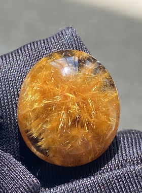 天然水晶发晶花吊坠裸石蛋面DIY水晶饰品项链可做戒指一物一图
