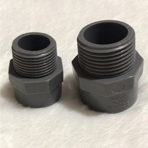 PVC给水管外牙直接 直通外丝外螺纹连接管20 32 63 75 90 110灰色