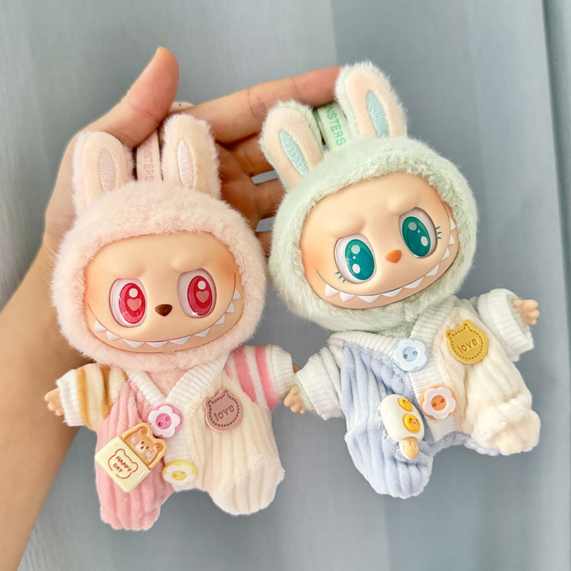 只卖衣服】一二代Labubu衣服挂件拉布布坐坐派对娃衣坑条爬服可爱