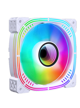 台式机 机箱风扇 棱镜2代RAGB神光同步5V 白色 黑色 遥控器控制