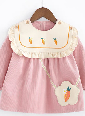 宝宝罩衣防水防脏儿童春秋季女孩反穿衣男围兜吃饭衣外穿婴儿围裙