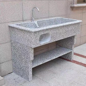 洗衣池阳台家用带搓衣板一体台盆户外庭院天然大理石水槽整石水池