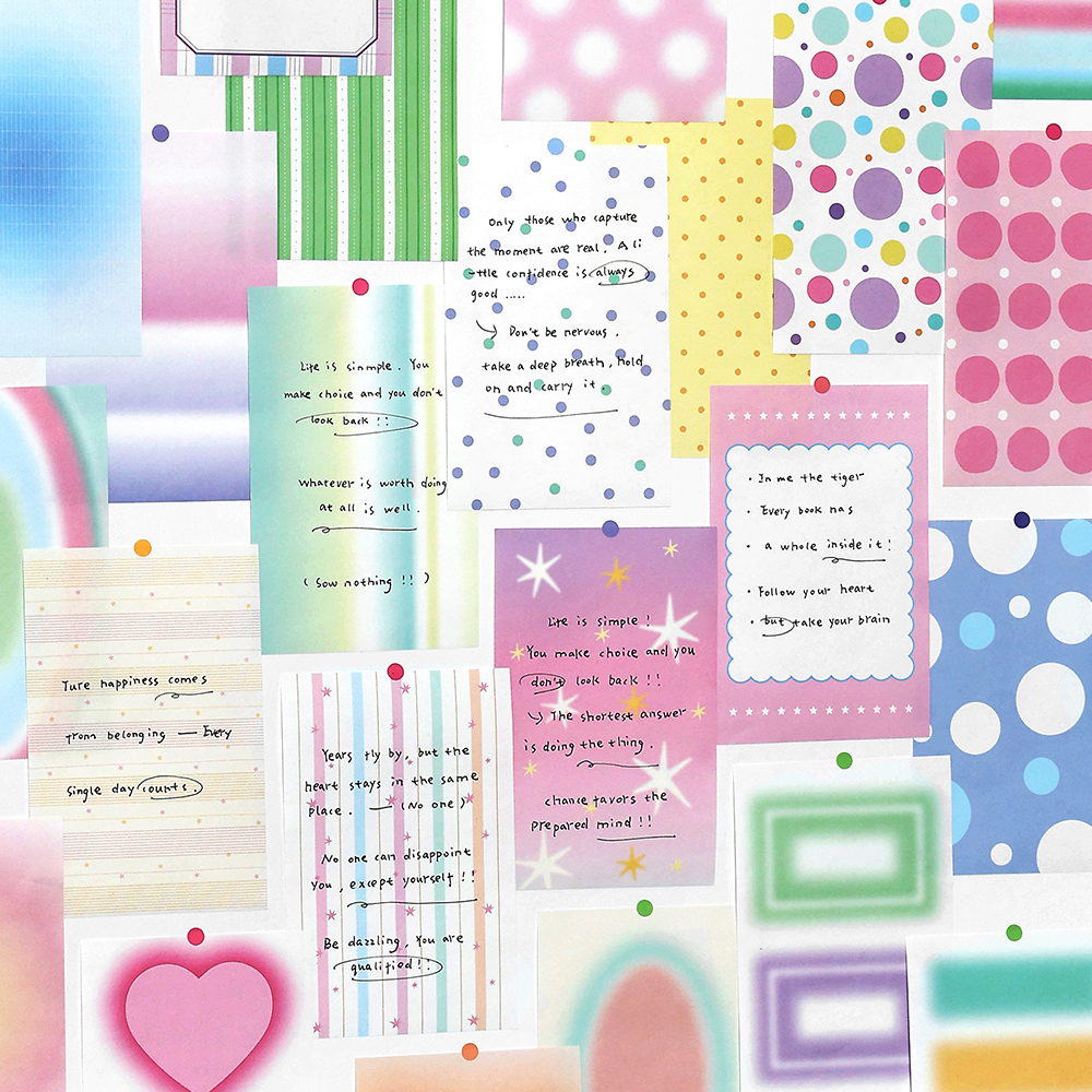 infeelme朝光暮影便签本复古手工素材纸手账拼贴手帐便签背景纸 - 封面