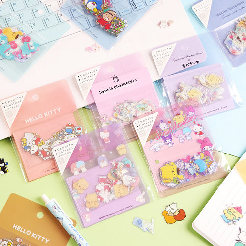 日式卡通Cheerful Collect贴纸包pvc防水奖励diy手账日记手机装饰