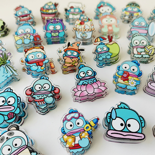 三丽鸥人鱼汉顿丑鱼水怪半人鱼pp封口夹高颜值ins学生文件零食夹