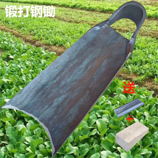 手工锻打锄头农用长款冬笋挖坑神器人工窄口锰钢加长锄头老式挖锄