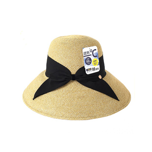 可折叠帽子夏天防紫外线遮阳户外太阳帽 日本UV防晒草帽女网红同款