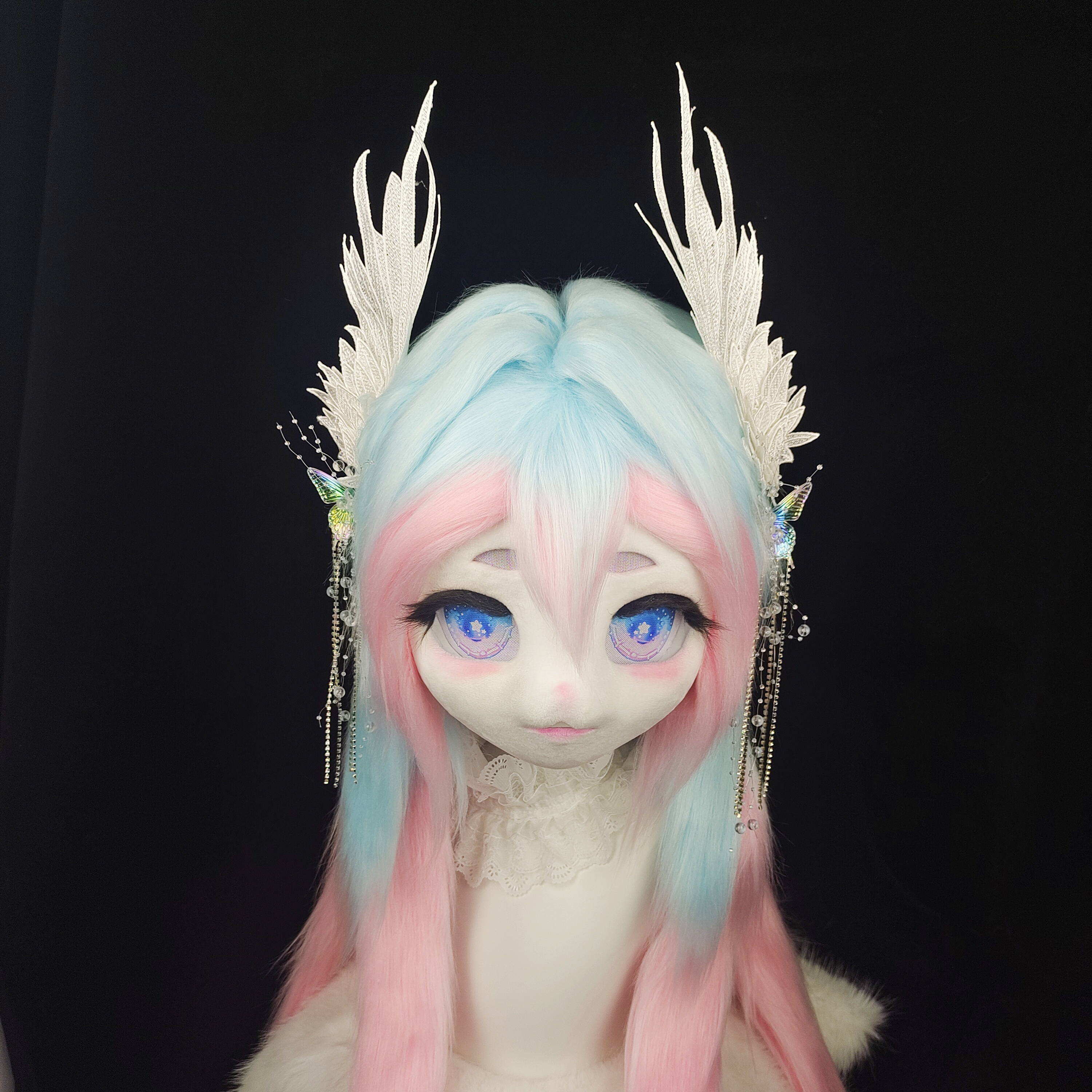 唐舞桐兽头成品现货内置头盔蓝粉色cos漫展原创kig系兽装全套儿童