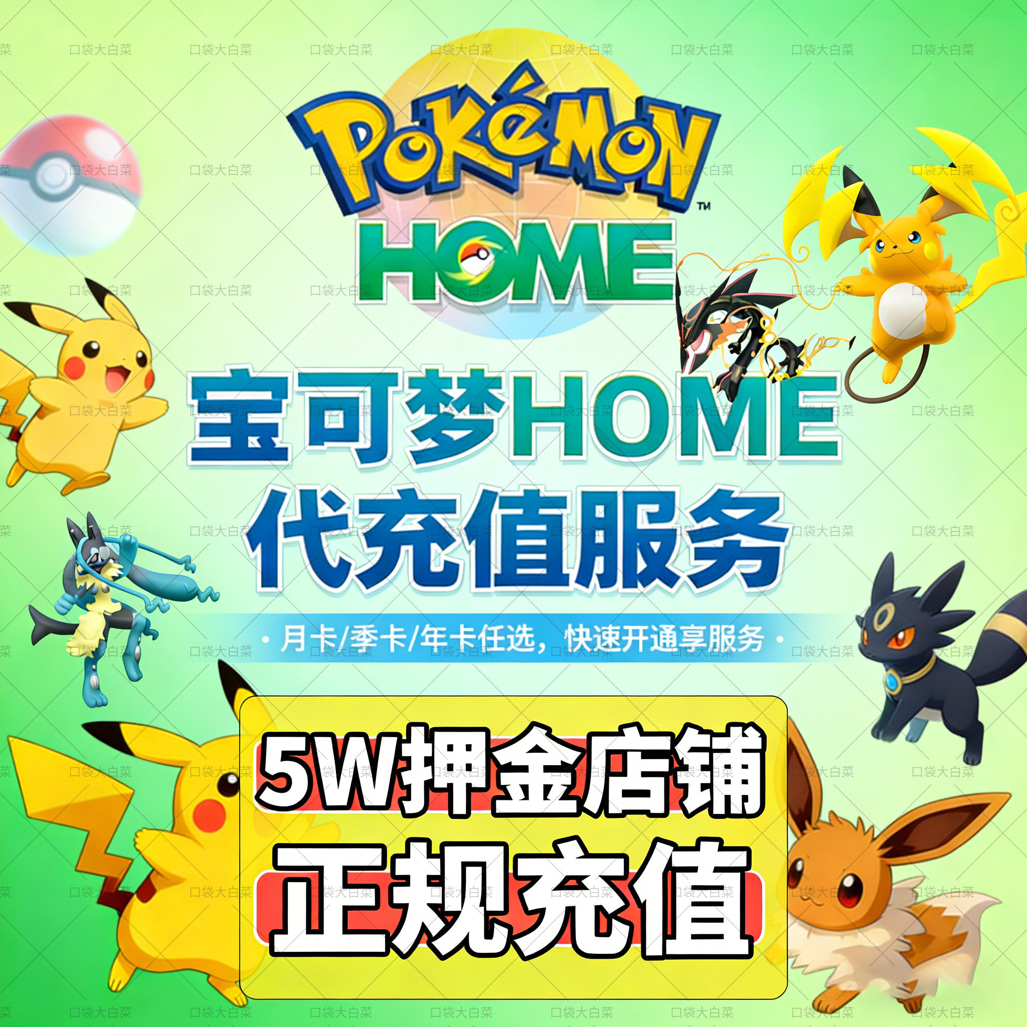 任天堂Switch NS 宝可梦Pokemon HOME会员代充