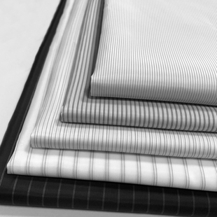 色织涤塔夫条纹布料箱包里衬大衣夹克西装服装内衬布料装饰布布料